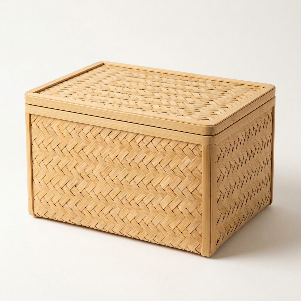 Bamboo Storage Box with Lid | Eco-Friendly Wooden Keepsake & Closet Organizer with Clear or Solid Lid | Sustainable Home Storage