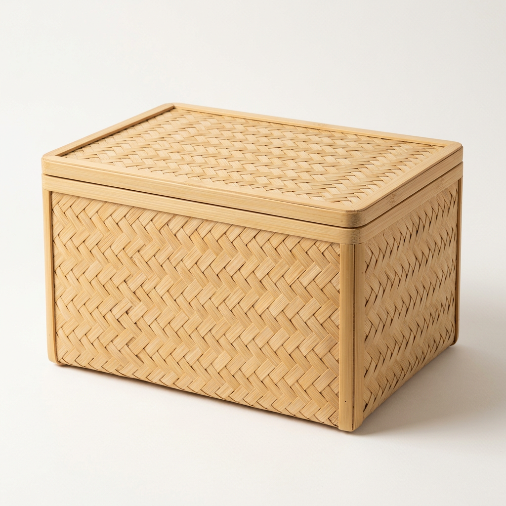 Bamboo Storage Box with Lid | Eco-Friendly Wooden Keepsake & Closet Organizer with Clear or Solid Lid | Sustainable Home Storage