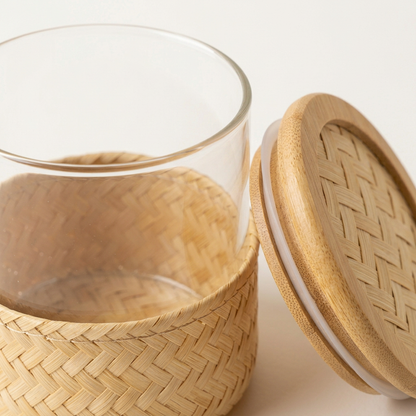 Bamboo Kitchen Canister Set | Eco-Wood Airtight Storage Jars with Bamboo Lids for Coffee, Flour & Tea | Sustainable Pantry Storage